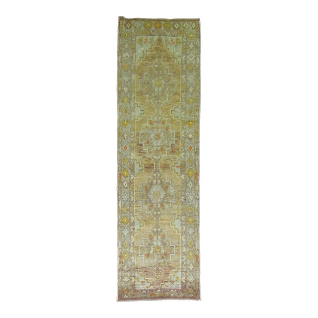 20th Century Neutral Turkish Anatolian Runner - 2'7" x 8'1" For Sale