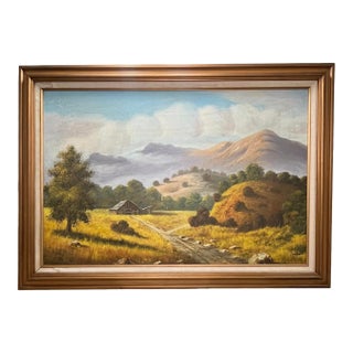 1970s Landscape Oil Painting by Dewey Bradford For Sale