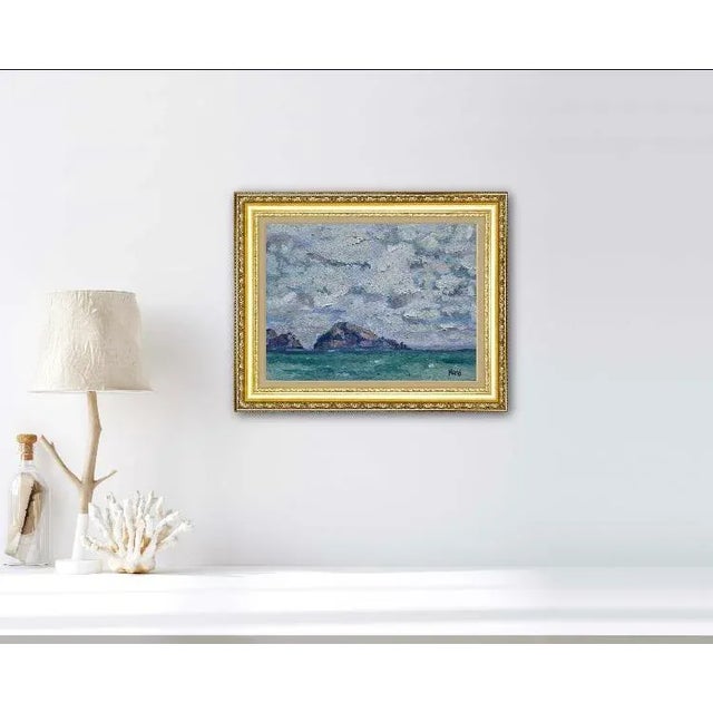 Clouds Over Turtle Island, Impressionist Oil Painting Plein Air For Sale - Image 4 of 8