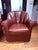 1980s Pair of Vintage Hancock & Moore Burgundy Leather Swivel Lounge Chairs With Matching Ottomans, 1988 For Sale - Image 5 of 18