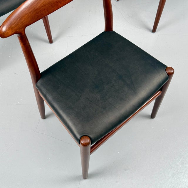Wood W2 Chairs in Teak by Hans J. Wegner for C.M. Madsen, Denmark, 1960s, Set of 4 For Sale - Image 7 of 10