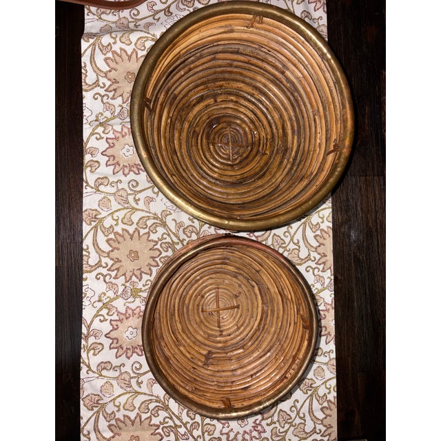 Gabriella Crespi 1970s Gabriella Crespi Rattan Bowl Set For Sale - Image 4 of 7
