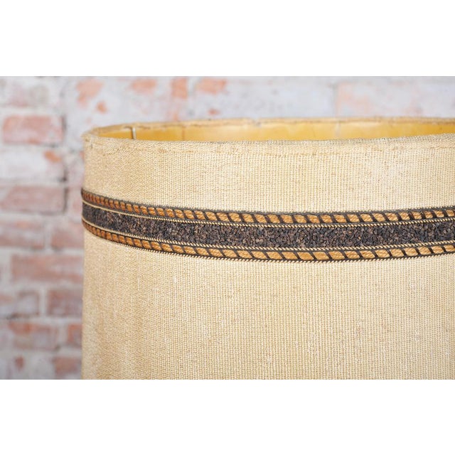 Brown Art Deco Floor Lamp in Oak and Cork, Czech, 1920s For Sale - Image 8 of 10