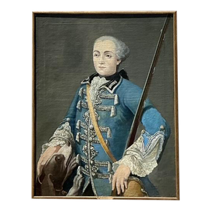 Vintage Boho 19th Century Original Oil Portrait of General