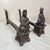 Antique Pair 19th Century Chinese Emperor & Empress Cast Iron Fireplace Andirons For Sale - Image 13 of 16