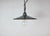 Vintage industrial enamel pendant lamp from the 1950s. It features a green enamel shade with white enamel interior and a...