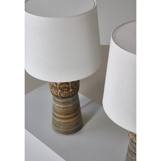 Danish Modern Stoneware Table Lamps from Søholm, Denmark, 1960s, Set of 2 For Sale - Image 9 of 13