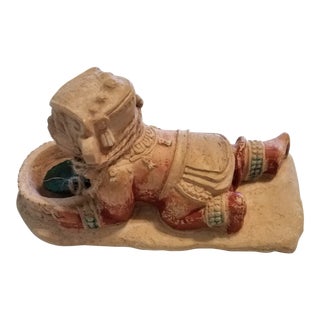 Antique Earthenware Pottery Mythical "Therocephalian" Sculpture For Sale