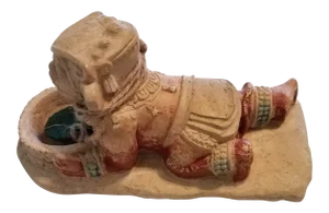 Antique Earthenware Pottery Mythical "Therocephalian" Sculpture