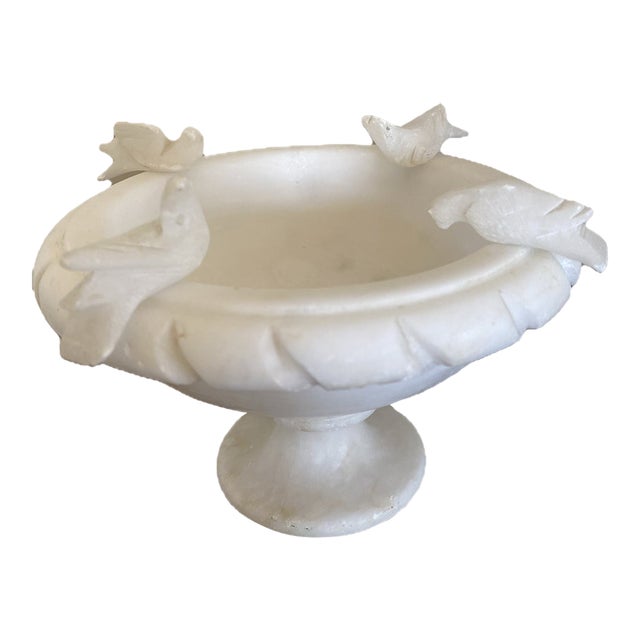 Antique Alabaster Bird Bath For Sale