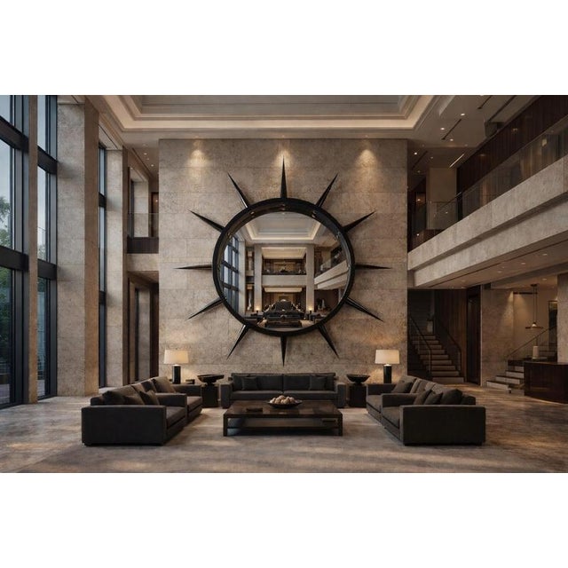 Punk Bronze Maxi Sculptural Wall Mirror by GTG Design Couture For Sale - Image 4 of 11