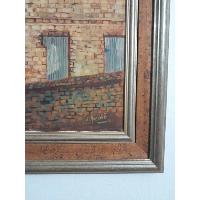 Contemporary Elpedio Robinson “Forgotten Walls” Architectural Landscape Acrylic on Canvas Painting, Signed For Sale - Image 3 of 12