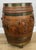 A wonderfully unique Vintage French barrel drink cabinet , beautifully crafted with rich oak tones and striking carved...