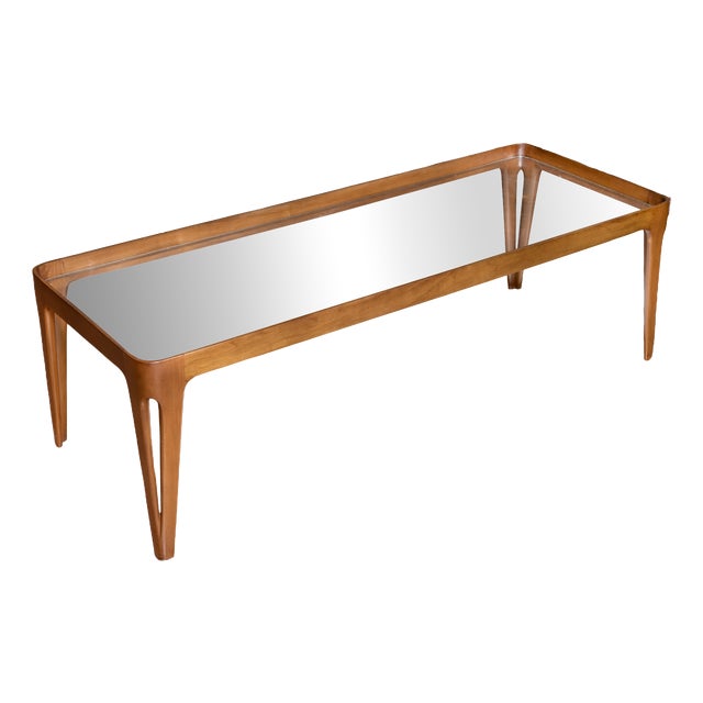 Vintage Coffee Table in Walnut by Gio Ponti, 1950s For Sale