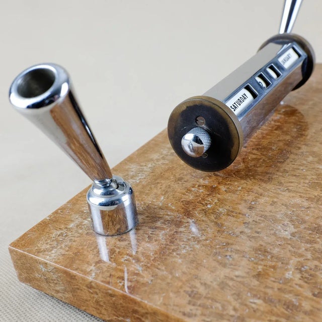 English Art Deco Desk Set With Perpetual Calendar, 1930s For Sale - Image 6 of 11