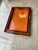 Mid-Century Modern Mid-Century Modern Orange and Espresso Lacquered Tray Set Hermes Inspired- 2 Pieces For Sale - Image 3 of 13
