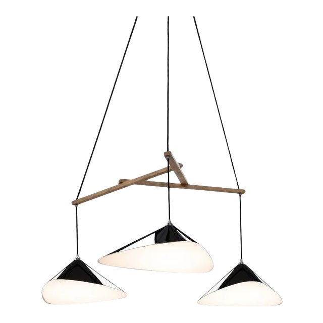 Daniel Becker 'Emily 3' Chandelier in Gloss Black For Sale
