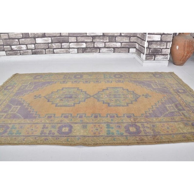 Floral Antique Wool Carpet For Sale - Image 9 of 10