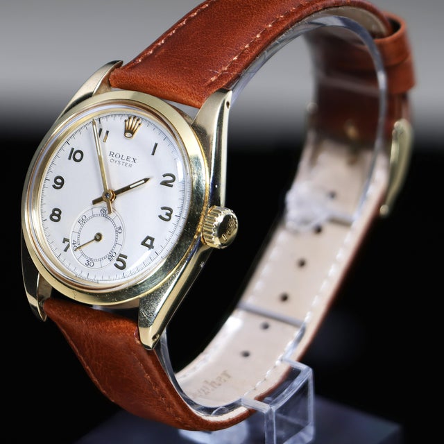Vintage Rolex Oyster 6246 36mm Dial Small Seconds Manual Wind Watch Circa 1972 For Sale - Image 11 of 15