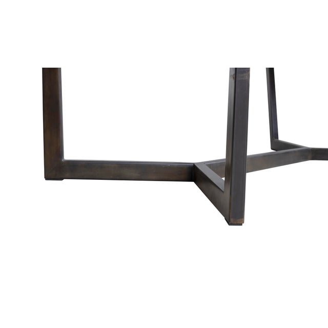 Modern Modern Cement and Steel Dining Table For Sale - Image 3 of 7