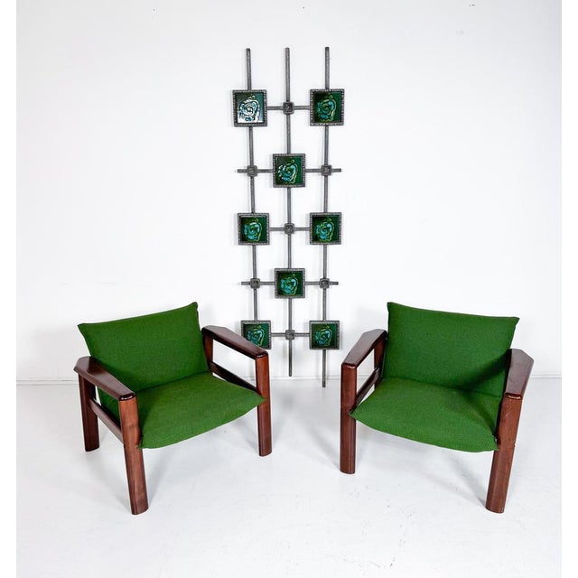 1970s Mid-Century Modern Brutalist Wall Sculpture in Ceramic and Cast Aluminium, 1970s For Sale - Image 5 of 8