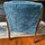 Mid-Century Modern Cane-Sided Tufted Armchair in Slate Blue Textured Chenille For Sale - Image 6 of 9