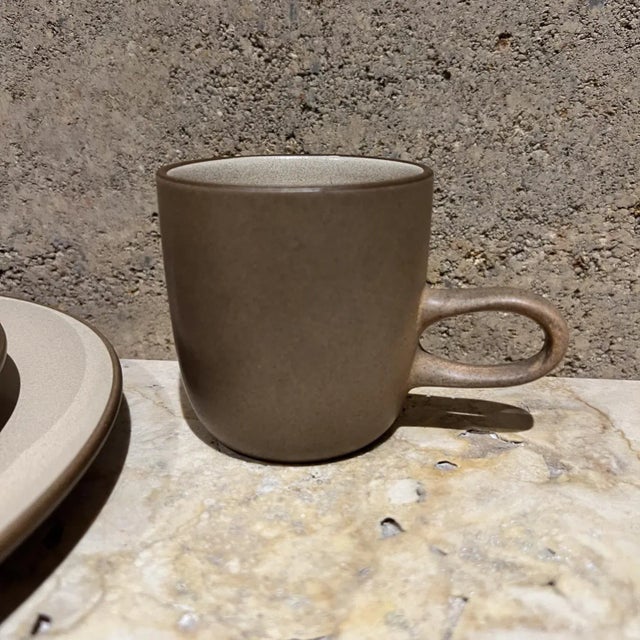 Edith Heath Vintage 1960s Edith Heath Sausalito 4-Piece Stoneware Dinnerware Set Mid-Century For Sale - Image 4 of 9