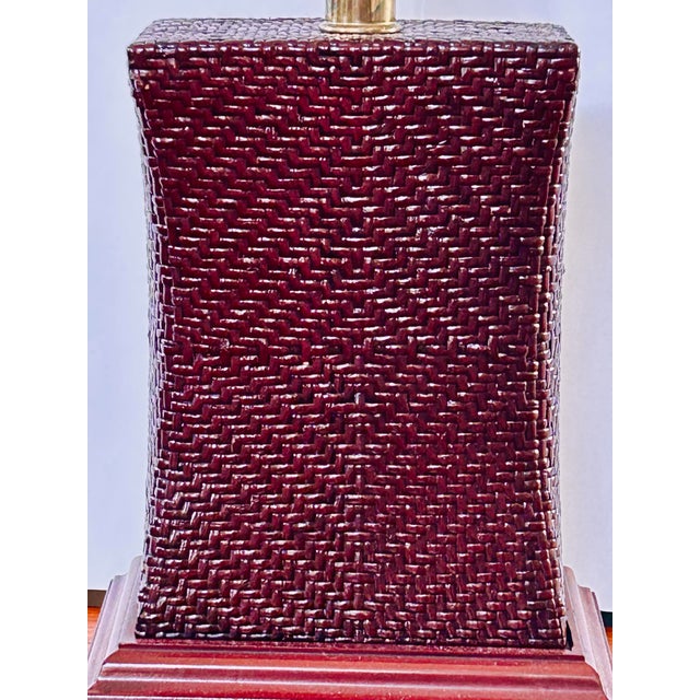 Asian Basket Table Lamp For Sale - Image 4 of 7