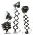 Bauhaus 6718 Scissor Lamp in Satin Black by Christian Dell from Kaiser Idell, 1930s, Set of 3 For Sale
