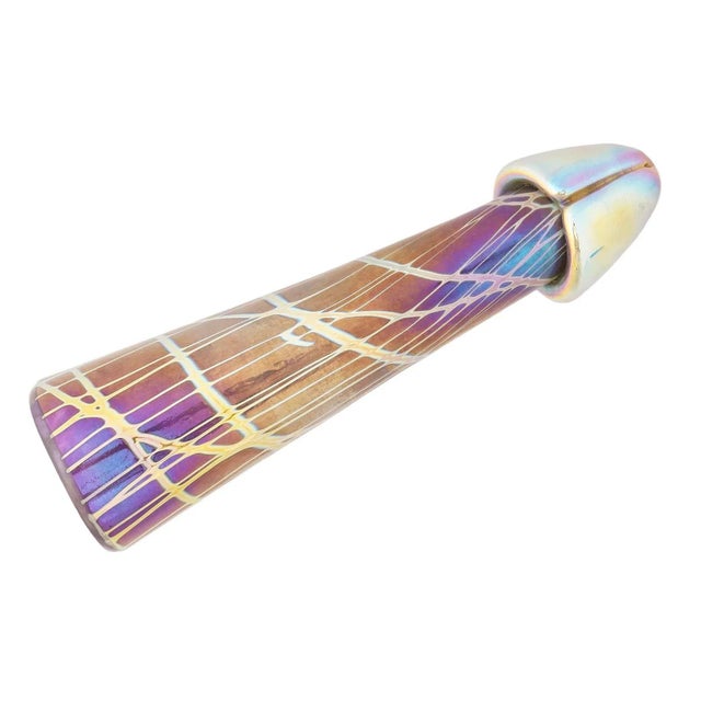 Mid 20th Century Loetz Manner Iridescent Art Glass Phallus Figure For Sale - Image 5 of 7