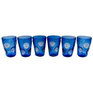 Murano Crystal Glasses by Mariana Iskra, Set of 6 For Sale