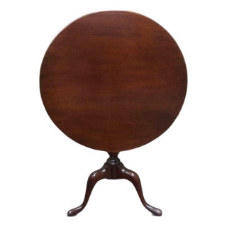 Vintage Tilt Top Table, Mahogany Accent Table For Sale