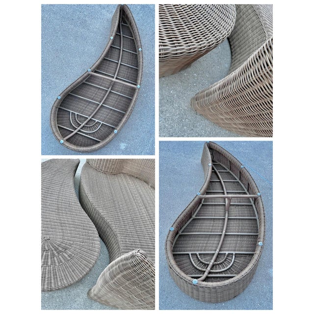 Vintage ‘Dune’ Woven Daybed | by Vladamir Kagan for Barlow Tyrie For Sale - Image 10 of 13