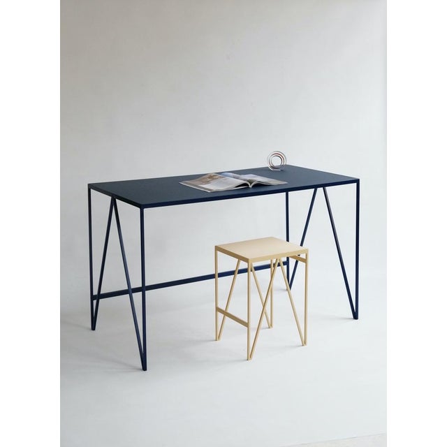 Not Yet Made - Made To Order Large Green Desk in Natural Linoleum from &New For Sale - Image 5 of 8