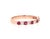 Elegant and classy 0.69 Carat Diamond and Ruby band that is sure to be a great addition to your collection! There are 6...