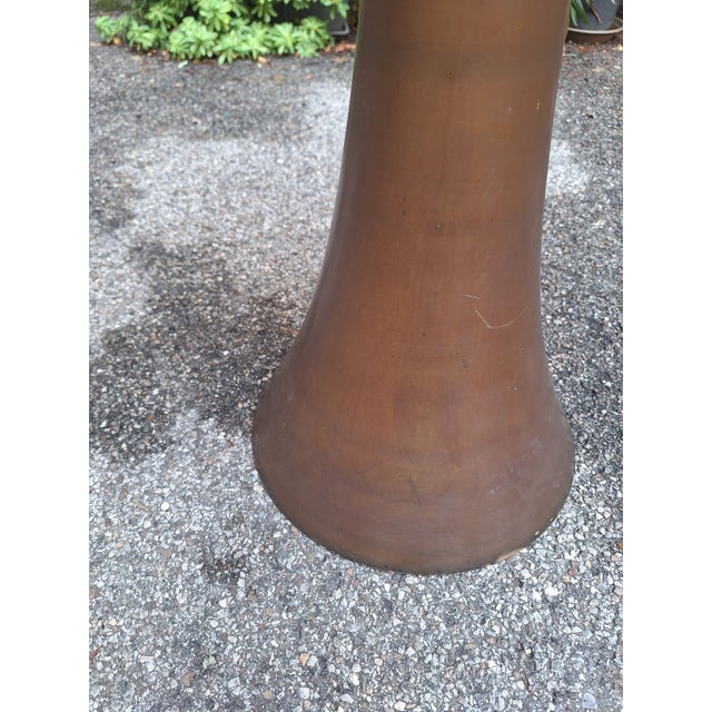 Vintage Model 302 Table with Bronze Leg and Wooden Top by Angelo Mangiarotti for Bernini, 1960s For Sale - Image 16 of 17