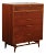 Lane Mid Century Modern Walnut Tall Chest For Sale