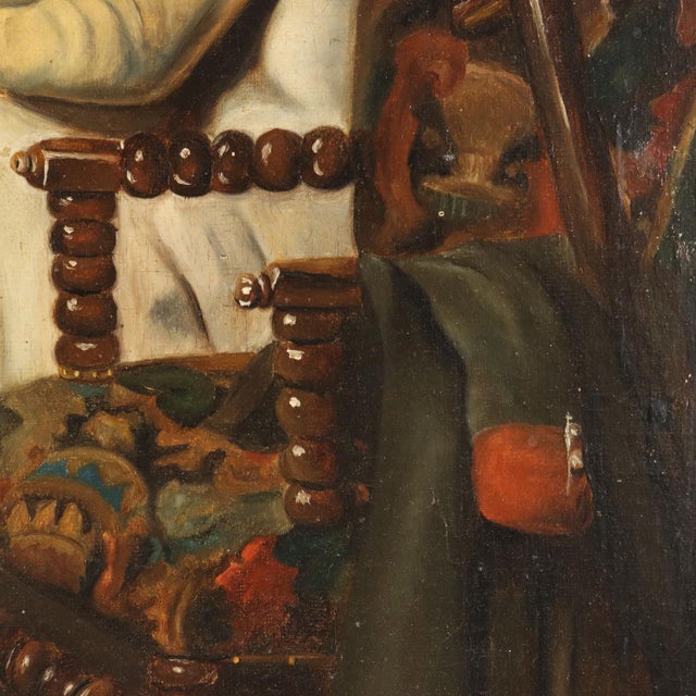 French School Artist, Genre Scene, Oil on Canvas, 19th Century For Sale - Image 6 of 12