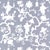 Contemporary Sample - Schumacher Shantung Silhouette Print Wallpaper in Wisteria For Sale - Image 3 of 3