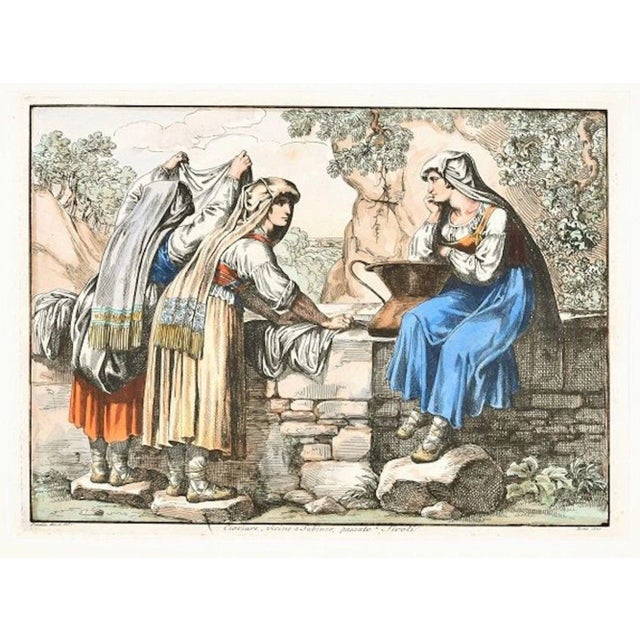 Bartolomeo Pinelli, Ciociare Near Subiaco, 1820, Etching For Sale - Image 3 of 3