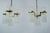 Mid-Century Modern Brass and Glass Chandeliers by Gaetano Sciolari, Italy, 1970s, Set of 2 For Sale - Image 3 of 18