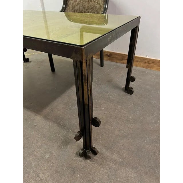 Hand Crafted Art Deco Brutalist Dining, Console Table or Desk For Sale - Image 4 of 12