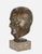 Unidentified artist, Portrait head of Gottfried Bischoff, 1953. Patinated bronze mounted on a natural stone base, 40 cm...