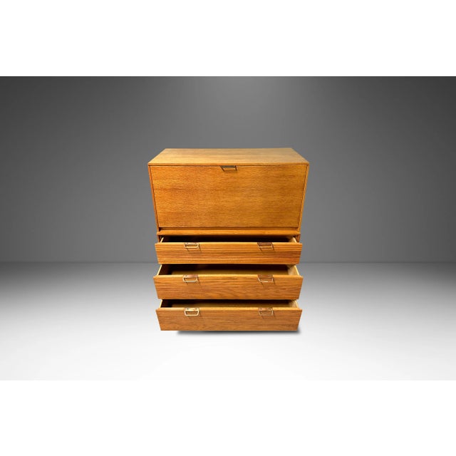 1960s Mid-Century Modern Secretary Desk / Gentlemen's Dresser / Chest of Drawers by Raymond Loewy for Mengel, Usa, C. 1960s For Sale - Image 5 of 12
