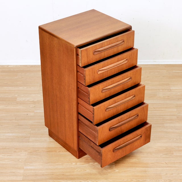 1960s Mid Century Teak Fresco Tall Boy Dresser by Vb Wilkins for G Plan For Sale In Los Angeles - Image 6 of 8