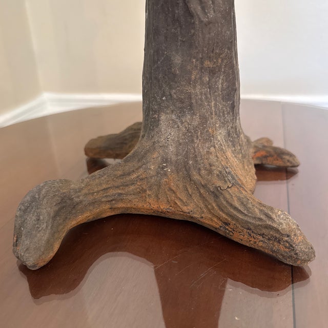 Vintage Mid-Century Modern Solid Bronze Garden Sundial on Root Base For Sale - Image 10 of 12