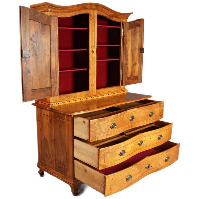 Antique Baroque Cabinet in Walnut, 1790 For Sale - Image 4 of 18
