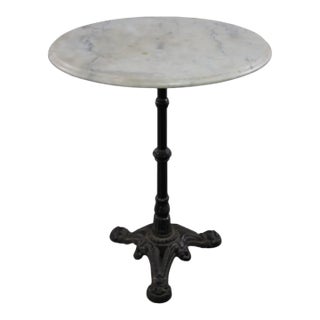Antique French Marble Bistro Table For Sale