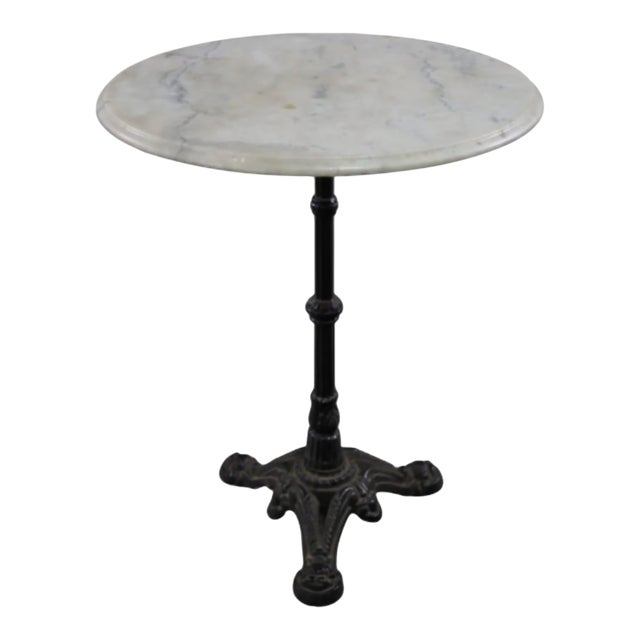 Antique French Marble Bistro Table For Sale