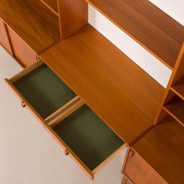 Free-Standing Wall Unit with Desk by Bertil Fridhagen for Bodafors, Sweden, 1960s For Sale - Image 9 of 18